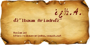 Ölbaum Ariadné névjegykártya